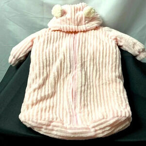 - MONLAPIN PINK BABY  0-3 MONTHS BUNTING FULL ZIP SHERPA LINED HOODED